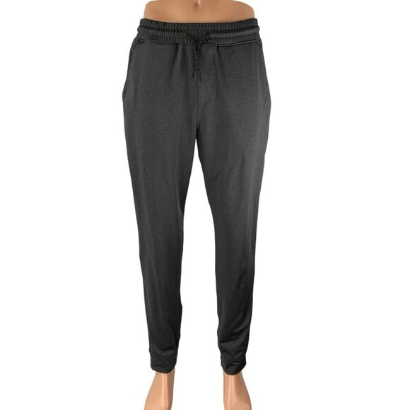 01. Algo Men's Dark Gray High Rise Tapered Leg Performance Joggers Sweatpants M - Picture 1 of 5